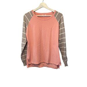 P.S. Love Size Medium Womens Pink & Gray Shirt #M-5-101-0